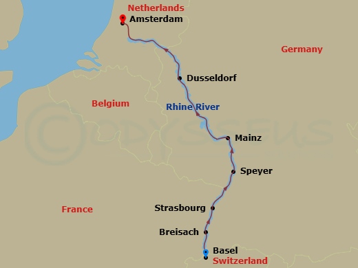 Itinerary map