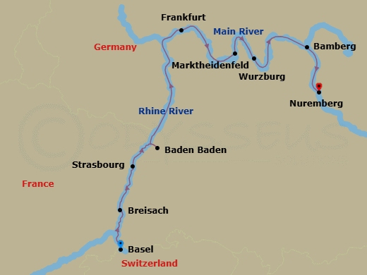 Itinerary map