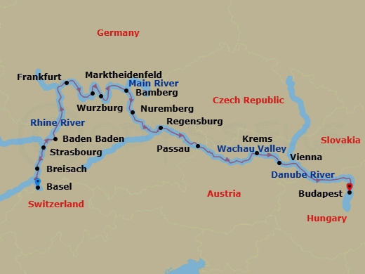 Itinerary map