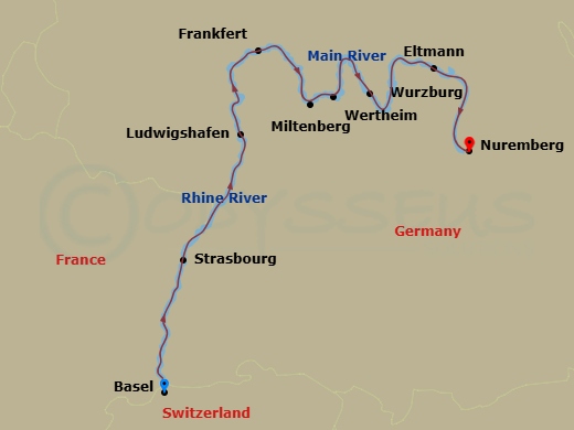 Itinerary map