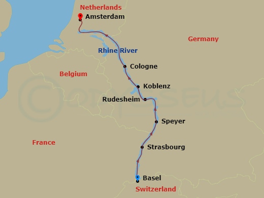 Itinerary map