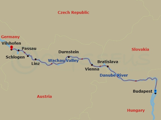 Itinerary map