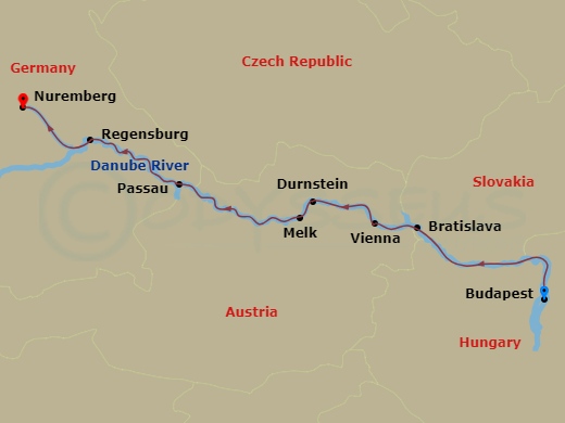 Itinerary map