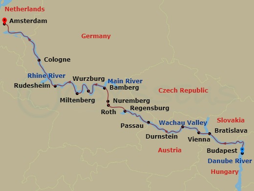 Itinerary map