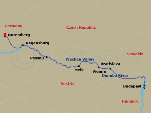 Itinerary map