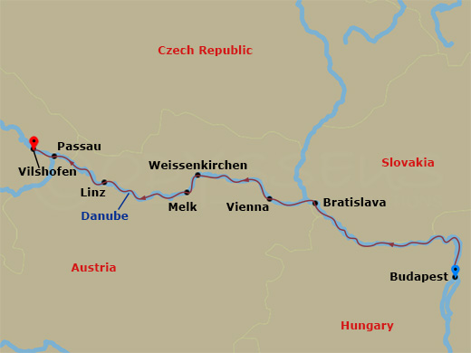 Itinerary map