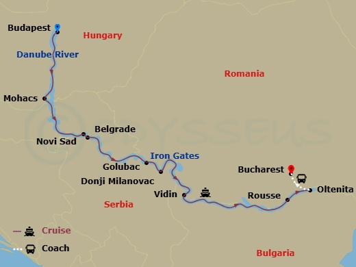 Itinerary map