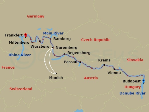 Itinerary map