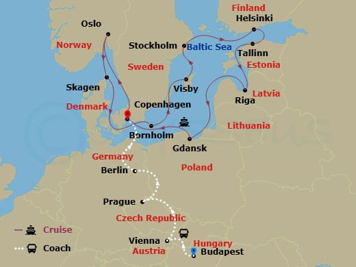 Itinerary map
