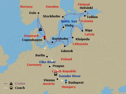 Itinerary map