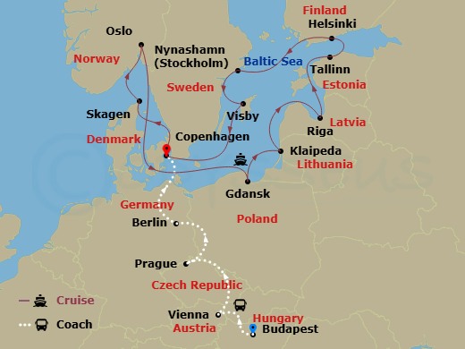 Itinerary map