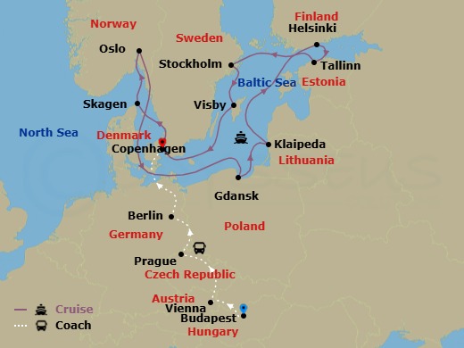 Itinerary map