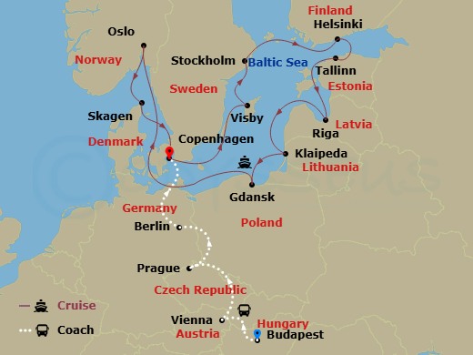 Itinerary map
