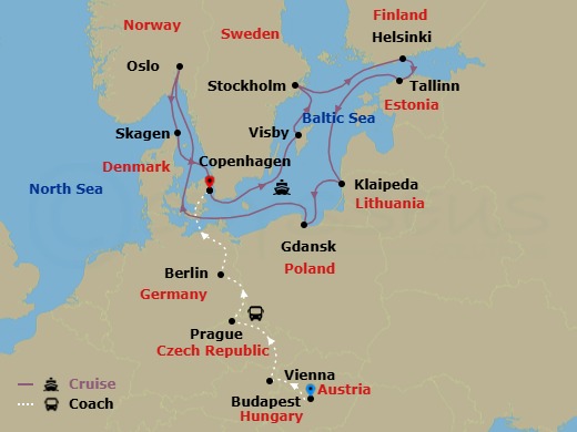 Itinerary map