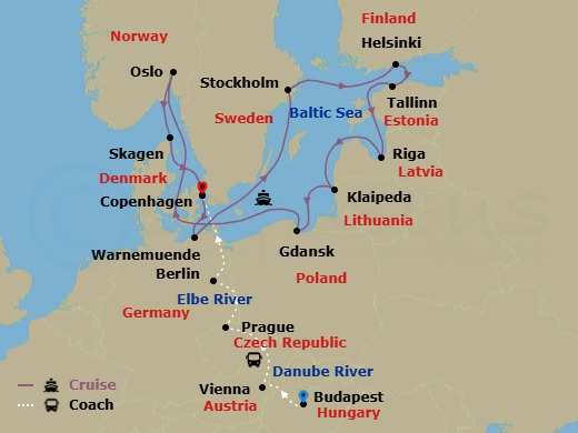 Itinerary map