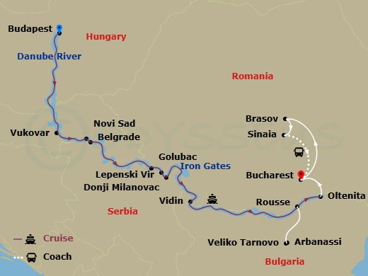 Itinerary map