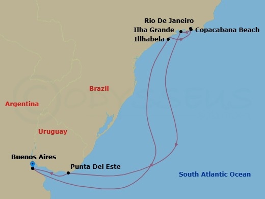 Itinerary map
