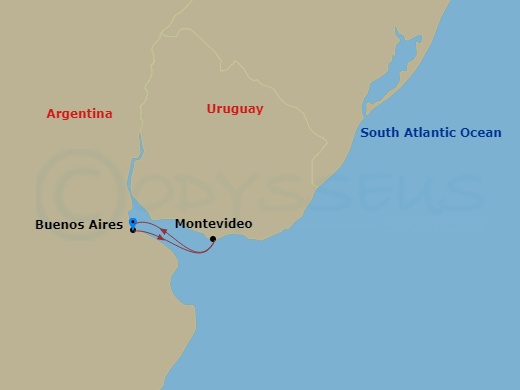 Itinerary map
