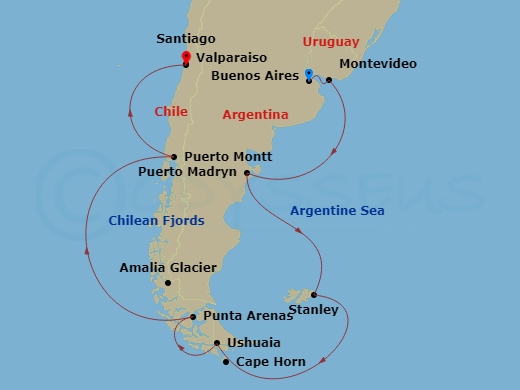 Itinerary map