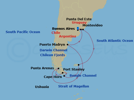 Itinerary map