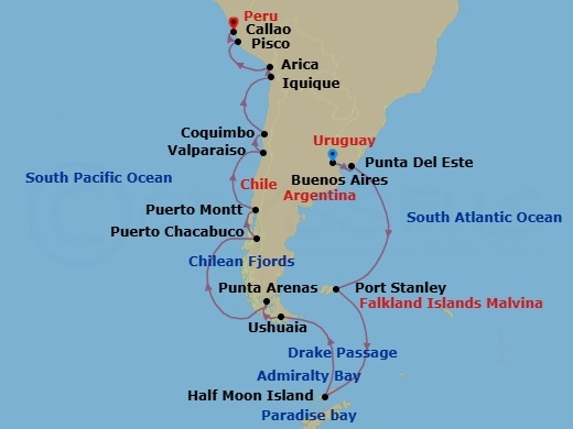 Itinerary map