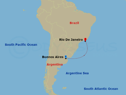 Itinerary map