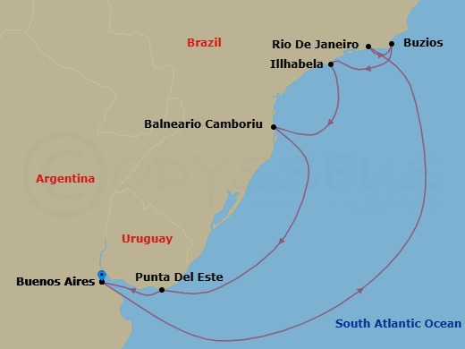 Itinerary map
