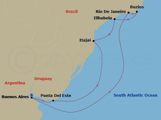 Itinerary map