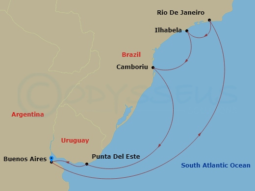 Itinerary map