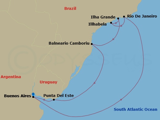 Itinerary map