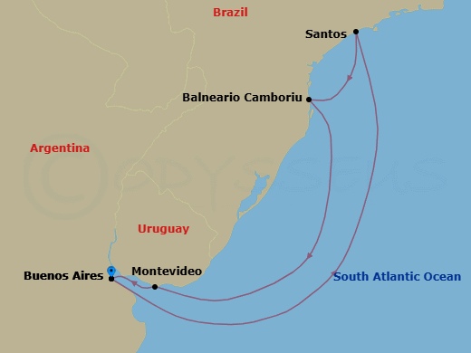 Itinerary map
