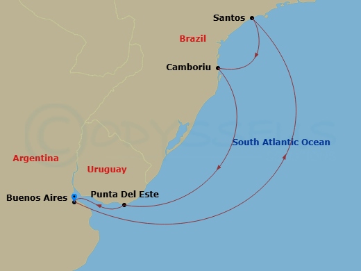 Itinerary map
