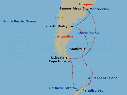 Itinerary map