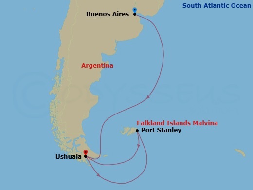 Itinerary map