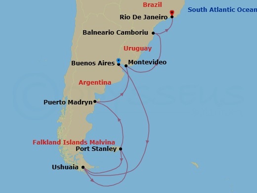 Itinerary map
