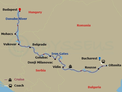 Itinerary map