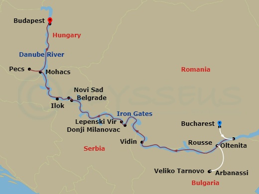 Itinerary map