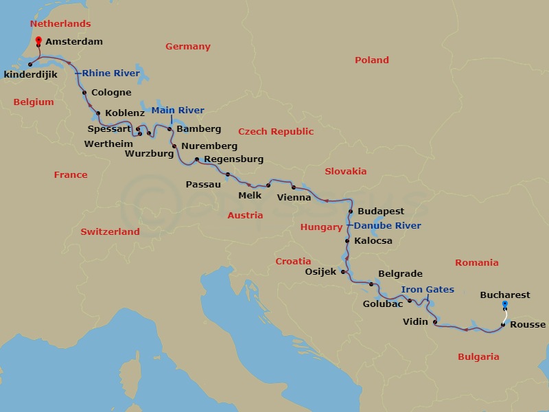 Itinerary map