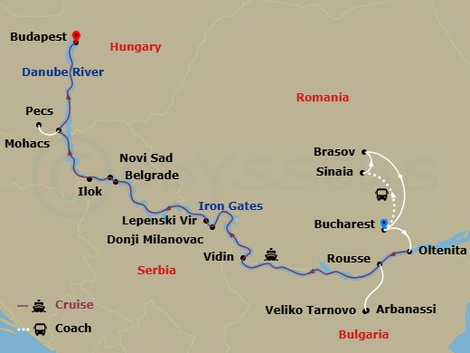 Itinerary map