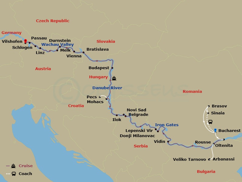 Itinerary map