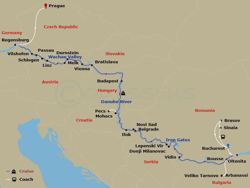 Itinerary map