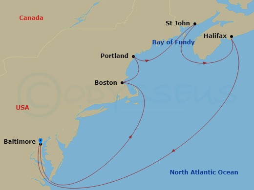 Itinerary map