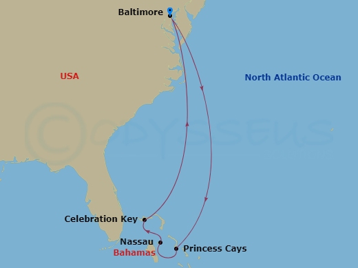 Itinerary map