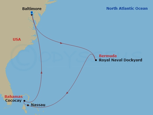 Itinerary map