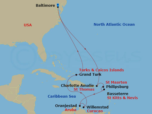 Itinerary map