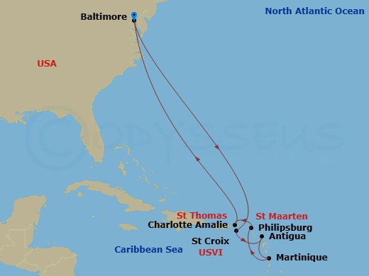 Itinerary map