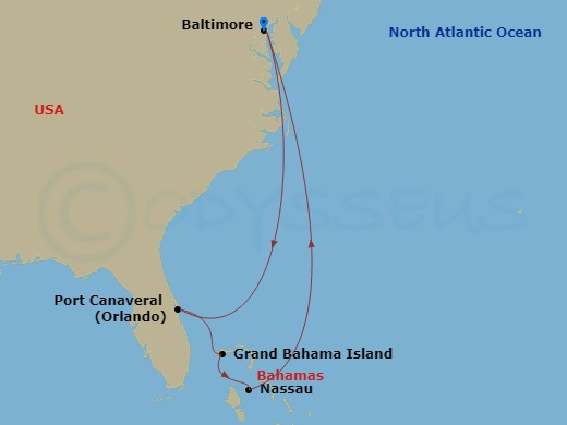 Itinerary map