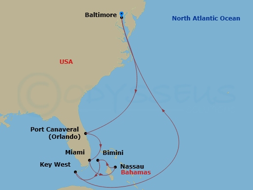 Itinerary map