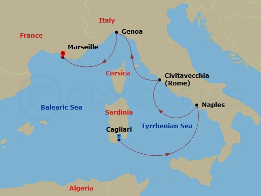 Itinerary map