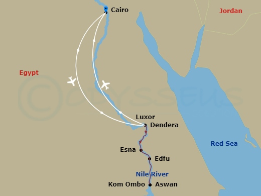 Itinerary map